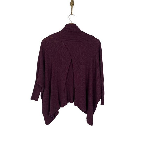 Free People Beach World Traveler Maroon Cowl Neck Sweater Split Back Sz. XS - Picture 2 of 6